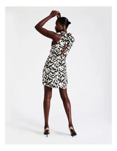 Load image into Gallery viewer, Wayne Cooper Cocktail Dress in Animal Glitch Fabric