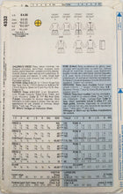 Load image into Gallery viewer, 1989 Vintage Sewing Pattern: Butterick 4332