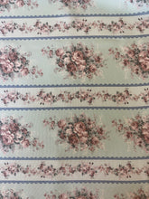 Load image into Gallery viewer, Vintage Floral Striped Silky Polyester Material