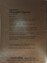 Load image into Gallery viewer, Vintage Sewing Book: Kwik Sew's Beautiful Lingerie By Kirstin Martensson