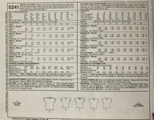 Load image into Gallery viewer, Sewing Pattern: McCalls 5241