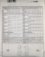 Load image into Gallery viewer, Vintage Sewing Pattern: McCalls 7740