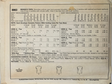 Load image into Gallery viewer, 1983 Vintage Sewing Pattern: McCalls 8863