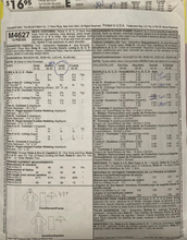 Load image into Gallery viewer, Sewing Pattern: McCalls M4627