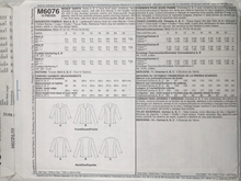 Load image into Gallery viewer, McCalls Sewing Pattern M6076