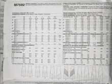 Load image into Gallery viewer, Sewing Pattern: McCalls M7592
