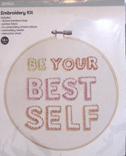 Load image into Gallery viewer, Anko Embroidery Kit "Be Your Best Self"