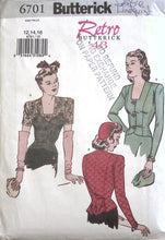 Load image into Gallery viewer, 1943 Reproduction Sewing Pattern: Butterick 6701