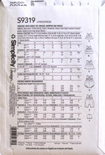 Load image into Gallery viewer, Sewing Pattern: Simplicity S9319