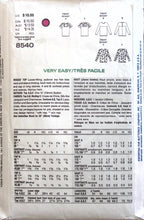 Load image into Gallery viewer, Vintage Sewing Pattern: Vogue 8540