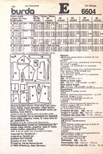 Load image into Gallery viewer, Vintage Sewing Pattern: Burda 6604