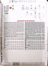 Load image into Gallery viewer, Vintage Sewing Pattern: Vogue 1739
