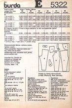 Load image into Gallery viewer, Vintage Sewing Pattern: Burda 5322