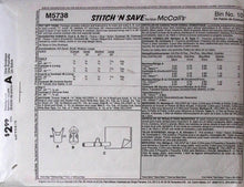 Load image into Gallery viewer, Sewing Pattern: McCalls M5738