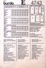 Load image into Gallery viewer, Vintage Sewing Pattern: Burda 4743