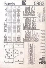 Load image into Gallery viewer, Vintage Sewing Pattern: Burda 5983