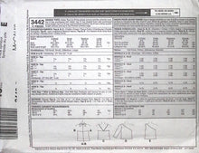 Load image into Gallery viewer, Sewing Pattern: McCalls 3442