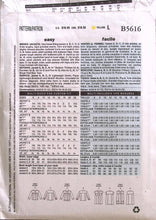 Load image into Gallery viewer, Sewing Pattern: Butterick B5616