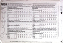 Load image into Gallery viewer, Sewing Pattern: Simplicity 2305