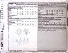 Load image into Gallery viewer, Sewing Pattern: McCalls M5668