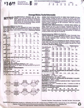 Load image into Gallery viewer, Sewing Pattern: McCalls M7707