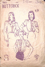 Load image into Gallery viewer, Vintage Sewing Pattern: Butterick 3855