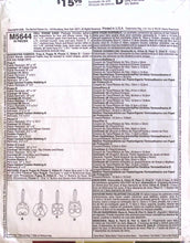 Load image into Gallery viewer, Sewing Pattern: McCalls M5644