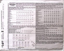 Load image into Gallery viewer, Sewing Pattern: McCalls M5094