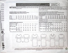 Load image into Gallery viewer, Sewing Pattern: McCalls M7353