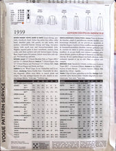 Load image into Gallery viewer, Vintage Sewing Pattern: Vogue 1939