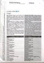 Load image into Gallery viewer, Sewing Pattern: Vogue 7707