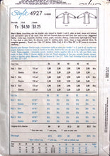 Load image into Gallery viewer, Vintage Sewing Pattern: Style 4927