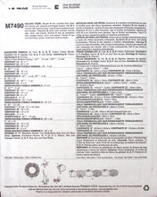 Load image into Gallery viewer, Sewing Pattern: McCalls M7490