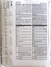 Load image into Gallery viewer, Vintage Sewing Pattern: Vogue 2279