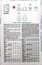 Load image into Gallery viewer, Vintage Sewing Pattern: Vogue 8700