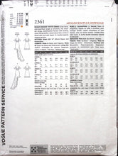 Load image into Gallery viewer, Vintage Sewing Pattern: Vogue 2361