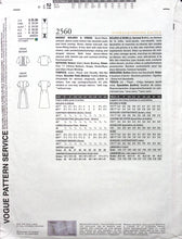 Load image into Gallery viewer, Reproduction Sewing Pattern: Vogue 2560