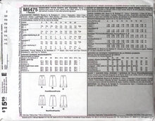 Load image into Gallery viewer, Sewing Pattern: McCalls M5475