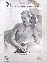Load image into Gallery viewer, Vintage Knitting Book: Patons No.340