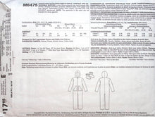 Load image into Gallery viewer, Sewing Pattern: McCalls M6475