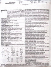 Load image into Gallery viewer, Sewing Pattern: McCalls M6479