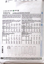 Load image into Gallery viewer, Sewing Pattern: Vogue V9374