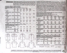Load image into Gallery viewer, Sewing Pattern: McCalls M6932