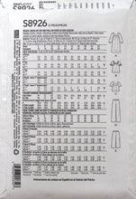 Load image into Gallery viewer, Sewing Pattern: Simplicity S8926