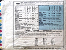 Load image into Gallery viewer, Vintage Sewing Pattern: McCalls 7438