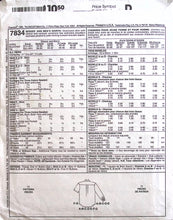 Load image into Gallery viewer, Vintage Sewing Pattern: McCalls 7834