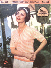 Load image into Gallery viewer, Vintage Knitting Booklet: Patons No. 562
