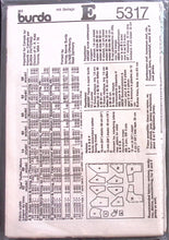 Load image into Gallery viewer, Vintage Sewing Pattern: Burda 5317