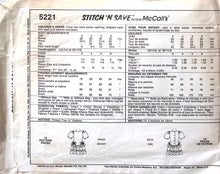 Load image into Gallery viewer, Vintage Sewing Pattern: McCalls 5221