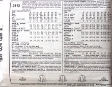 Load image into Gallery viewer, Vintage Sewing Pattern: McCalls 2112